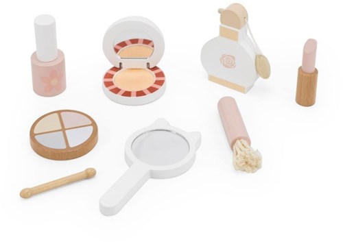 Tryco Holz Make-up Set rosa weiß - kreatives Rollenspiel Spielzeug