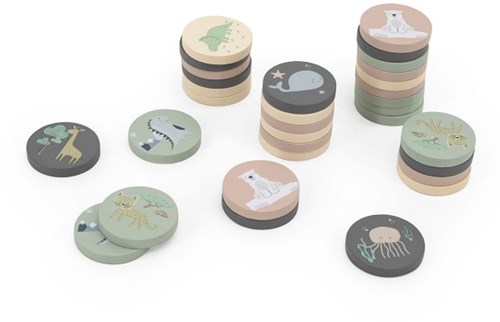 Tryco Holz Memoryspiel Dschungel - pädagogisches Gedächtnisspiel für Kinder