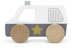 Tryco Holz Polizei Spielzeugauto - Holzauto für Kleinkinder und Kinder