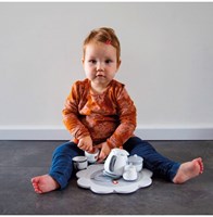 Tryco Holz Tee Set Spielzeug - Teeservice für Kinder weiß/grau