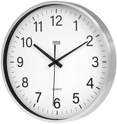 Teesa Wandklok Ø30cm zilver
