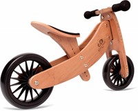 Kinderfeets 2-in-1 Holz Balance Fahrrad Dreirad Tiny Tots Plus - Bambus-2