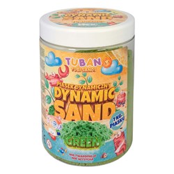 Tuban kinetischer Sand grün 1 kg - kreatives Spielzeug für Kinder
