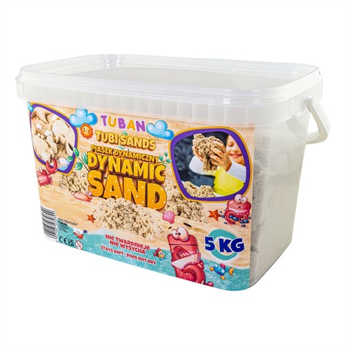Tuban kinetischer Sand - natürliches Spielsand 5 kg im wiederverschließbaren Eimer-2