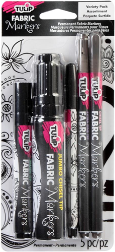 Tulip Tulip Textilstifte-Set Schwarz 5-teilig