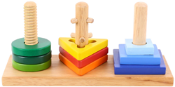 BigJigs Holzpuzzle Twist and Turn - Lernspielzeug für Kinder