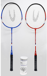 Uwin Badminton Set für 2 Spieler - Racket Set mit Shuttles und Tasche
