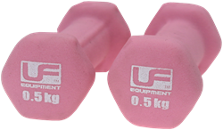 Urban Fitness Hex Hanteln - Neopren überzogen (Paar) Pink - 0.5kg
