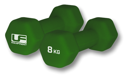 Urban Fitness Hex Kurzhanteln - Neoprenüberzug (Paar) Flasche - 8kg