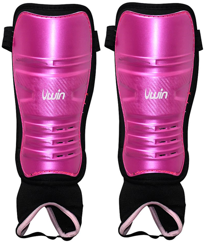 Uwin Hockey Schienbeinschoner Medium Pink-Lila-Schwarz Schutz