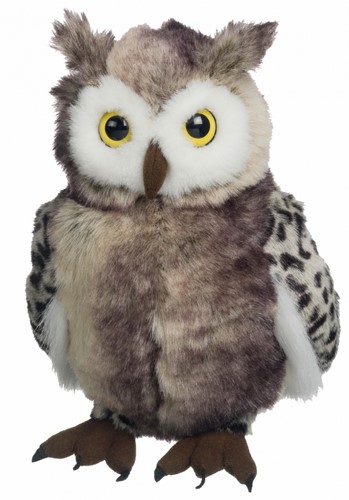 Heunec Plüsch Eule Kuscheltier - 30 cm - grau - Spielzeug Eulen