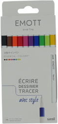 Uni-ball Fineliner Set essentielle Farben 10 Stück - kreative Stifte