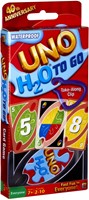 Mattel UNO H2O To Go - Wasserdichtes Kartenspiel Reisespiel
