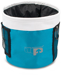 Ultimate Performance Magnesiumtas Bouldering Klettertasche Blau Weiß mit Bürsten