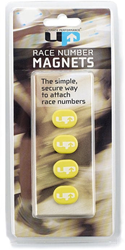 Ultimate Performance Startnummer-Magnete Gelb - 4er Set - Sportzubehör