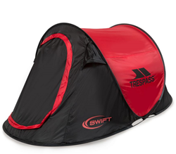 Trespass Swift Pop-Up Tent - Red/Black -