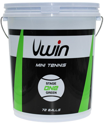 Uwin Stage 1 Green Tennis Balls - Bucket of 72 balls -  - 72 Ball Bucket
