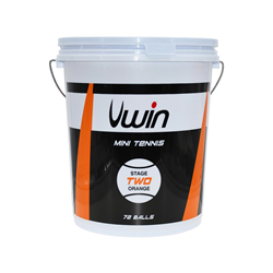 Uwin Tennisbälle Stage 2 Orange - Eimer mit 72 Stück Tennisbällen