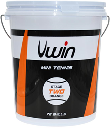 Uwin Stage 2 Orange Tennis Balls - Bucket of 72 balls -  - 72 Ball Bucket
