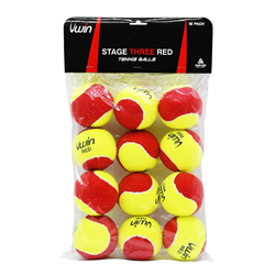 Uwin Tennis Stage 3 rote Tennisbälle - 12er Pack für Anfänger und Kinder