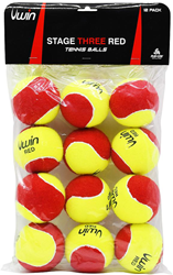 Uwin Tennis Stage 3 rote Tennisbälle - 12er Pack für Anfänger und Kinder