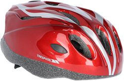Trespass Tanky Youths Cycle Helmet - Metallic Red - 48/52