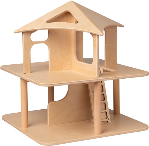 Van Dijk Toys Puppenhaus offen an 4 Seiten-natur (geeignet fr Kindertagessttten)