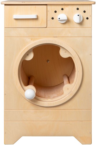 Van Dijk Toys Holzspielzeug Waschmaschine - Natur mit Wei