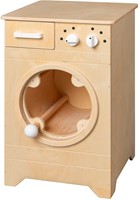 Van Dijk Toys Holzspielzeug Waschmaschine - Natur mit Wei-2