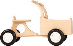 Pertina Holz Kinder Lauf Dreirad mit Kiste, ab 1 Jahr - Natur