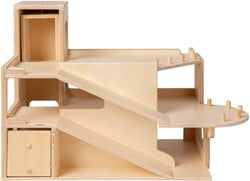 Van Dijk Toys Garage 2 verdiepingen en lift - Naturel