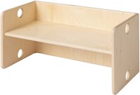 Pertina Van Dijk Toys Holz Wrfelbank / Kinderbank Naturel - 70x35x35cm ab 1 Jahr (Kinderbetreuungsqualitt)