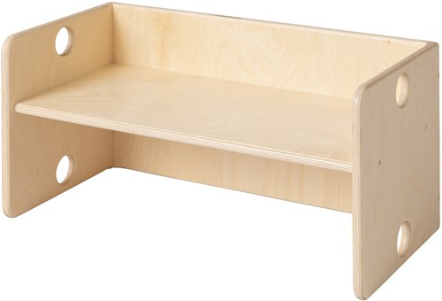 Pertina Van Dijk Toys Holz Wrfelbank / Kinderbank Naturel - 70x35x35cm ab 1 Jahr (Kinderbetreuungsqualitt)