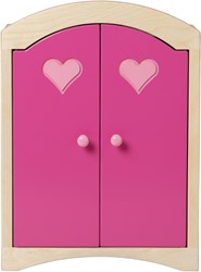 Van Dijk Toys Puppenkleiderschrank - Natur mit Rosa (Kinderbetreuungsqualitt)