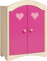 Van Dijk Toys Puppenkleiderschrank - Natur mit Rosa (Kinderbetreuungsqualitt)-2