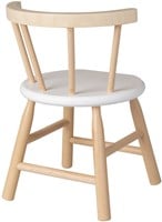 Van Dijk Toys Holz Kinderstuhl mit gebogenem Rcken - Naturholz & Wei (Kinderbetreuungsqualitt)-2