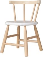 Van Dijk Toys Holz Kinderstuhl mit gebogenem Rcken - Naturholz & Wei (Kinderbetreuungsqualitt)-3