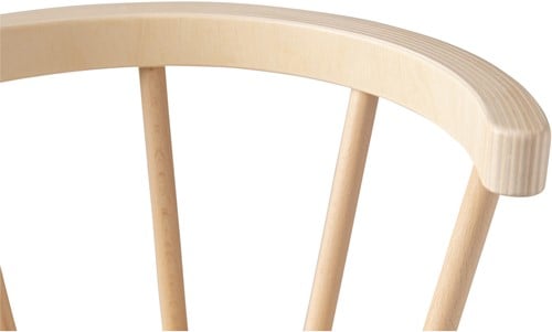 Van Dijk Toys stoel gebogen leuning - Naturel wit