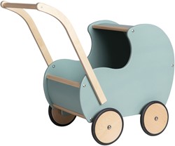 Van Dijk Toys Holzspielzeug Puppenwagen Vintage/Retro - Blau/Grn (Kinderbetreuungsqualitt)