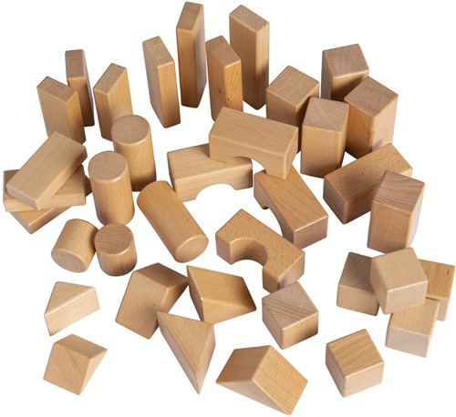 Van Dijk Toys Holzklötze aus Buche - 44 Teile-3