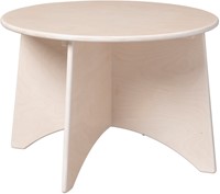 Van Dijk Toys Holz Apollo Runder Tisch Birke fr Kleinkinder - 60cm Hhe 40cm - Wei gekalkt