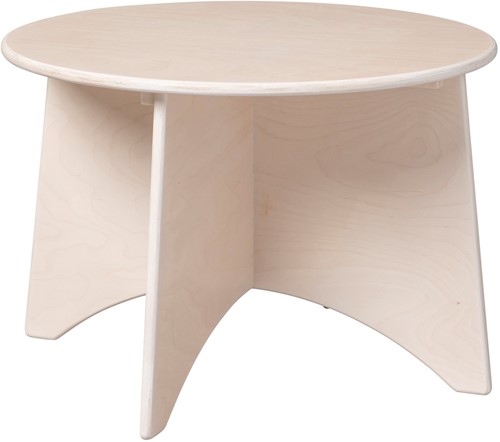 Van Dijk Toys Holz Apollo Runder Tisch Birke fr Kleinkinder - 60cm Hhe 40cm - Wei gekalkt