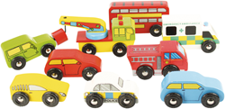 Bigjigs Wooden Vehicles - 9 Teile