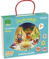 Vilac Puzzle Urlaub Holz progressive Puzzle 4 Stück