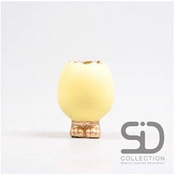 Season Inspired Decoration Vase Dekoration Ei mit Füßen gelb 10cm