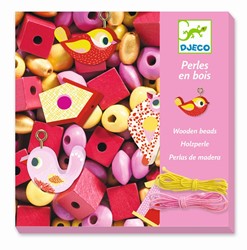 Djeco Holzperlen Schmuckset - Birds - kreatives Bastelspielzeug