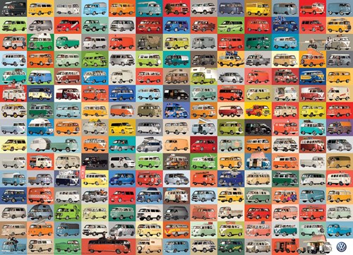 Eurographics puzzle VW - Bunte Bulli Welt - 1000 Teile