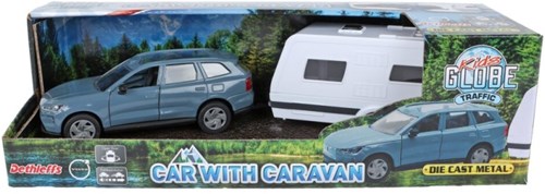 Kids GLOBE Volvo Spielzeugauto mit Wohnwagen 30cm - Volvo EX90-2