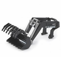 Bruder Zubehör Frontlader mit Greifgabel - Traktor 3000 Serie Spielzeug