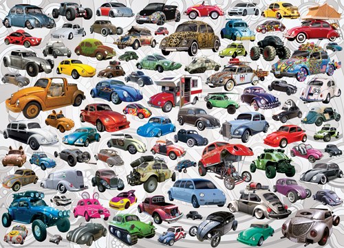 Eurographics puzzle VW Beetle - Welcher ist dein Käfer? - 1000 Teile